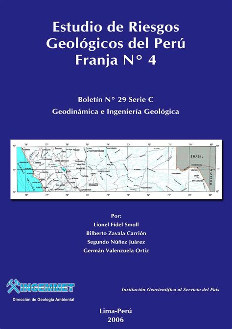 Calaméo Estudio De Riesgos GeolÓgicos Del PerÚ Franja N°4 2006