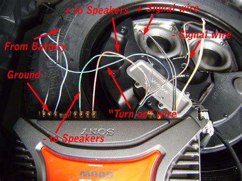 Remember to hook it up to the amp relay to ignition power and not constant power. Mazda 6 Bose Subwoofer Wiring Diagram