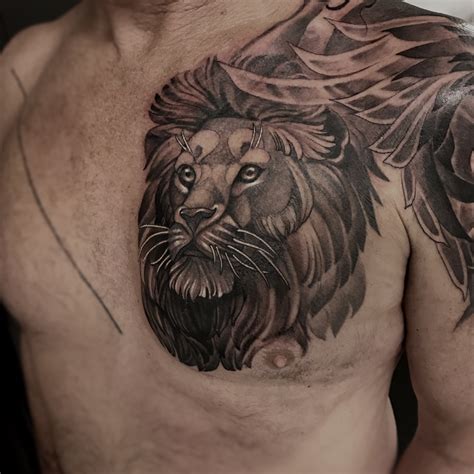 Update 72 Lion Half Chest Tattoo Best Ineteachers
