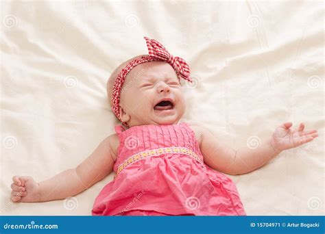 Crying Baby Girl Stock Image Image Of Newborn Angry 15704971