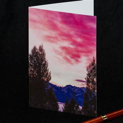 Pink Sunrise Over The Rockies Photo Greeting Cards For Sale Click Here Etsy