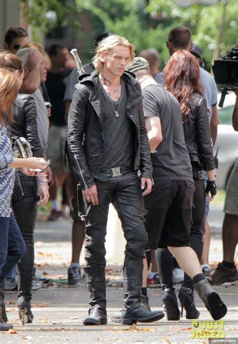 On The Set Of The Mortal Instruments City Of Bones August Jamie Campbell Bower