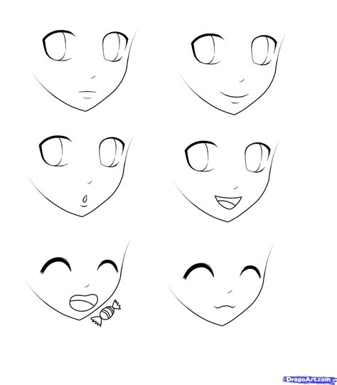 Draw Anime Mouth And Nose Sketch Coloring Page