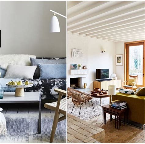 A round mirror hangs over. 50 Inspirational Living Room Ideas - Living Room Design