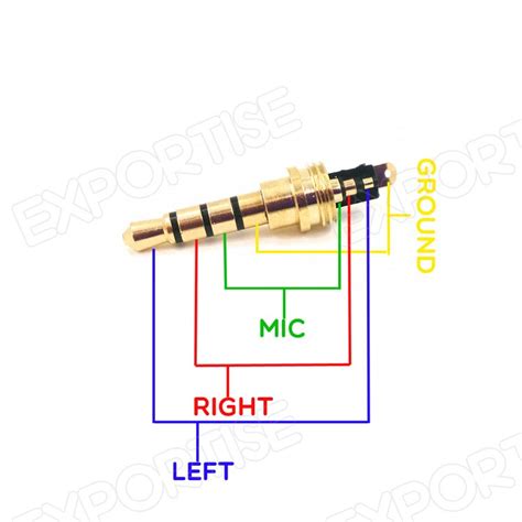 Basic drawing of an audio plug and jack schematic. Headphones volume controls do not work after 4 pole jack repair - Electrical Engineering Stack ...