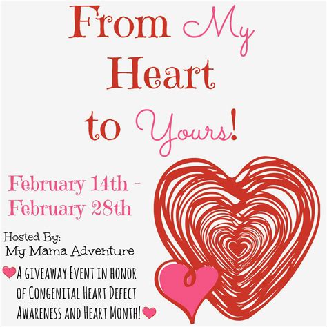 From My Heart To Yours Giveaway