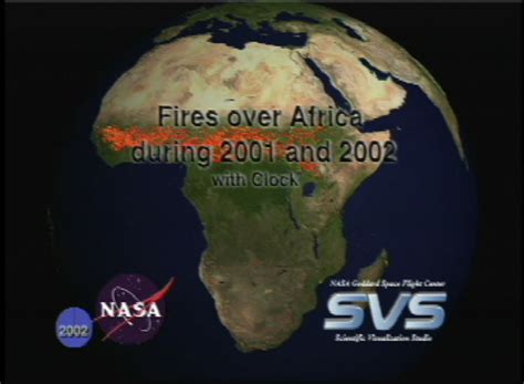 Svs Fires Over Africa During 2001 And 2002 With Clock