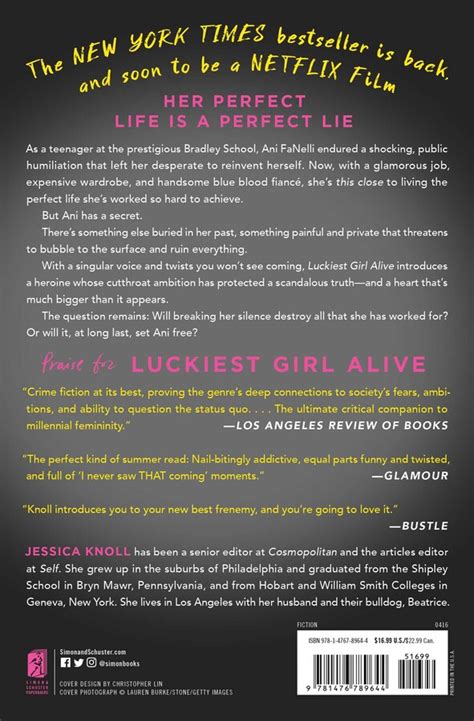 Luckiest Girl Alive Book By Jessica Knoll Official Publisher Page Simon And Schuster Canada