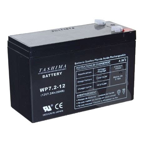 Batterie 12V, 7,2A.pour Lampe torche rechargeables, alarmes. L: 152, l: 65, H:95mm, CT250X ...