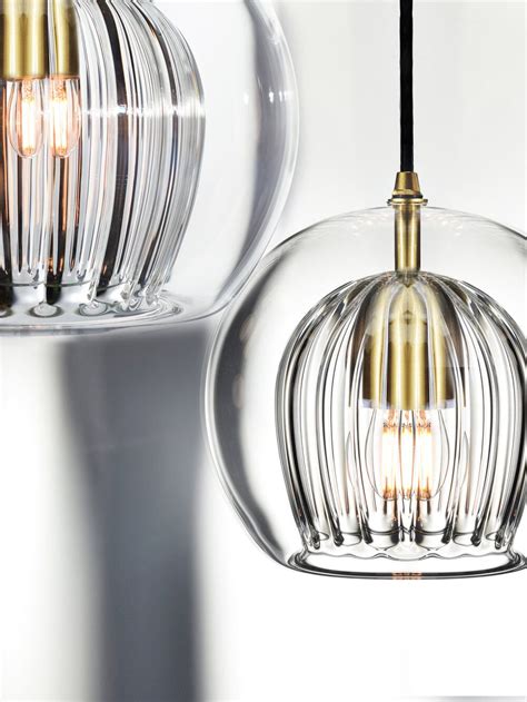 Pleated Crystal Pendant Clear — Marc Wood Studio In 2021 Standing