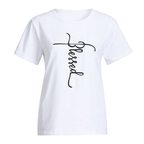 Women T Shirt Summer Fashion Tee Letters Printing Short Sleeve All Match O Neck Black White
