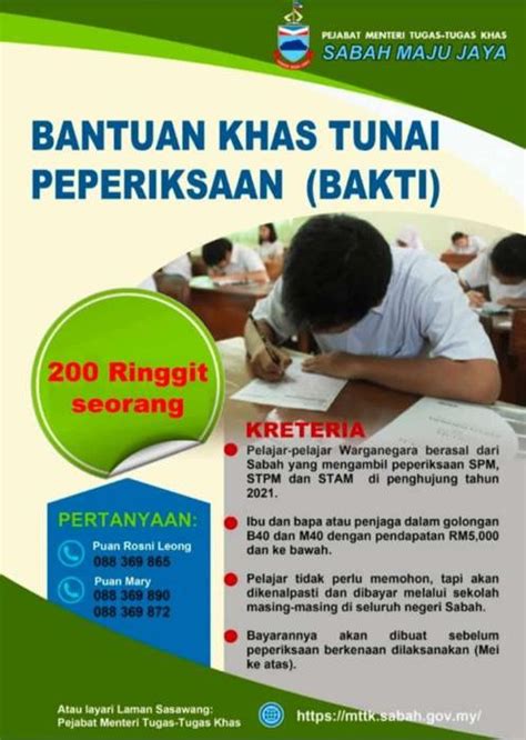Untuk menstabilkan hal tersebut, pemerintah mengucurkan sejumlah program yang menyasar. TERKINI : Permohonan Bantuan Pelajar Sabah 2021 RM200 ...
