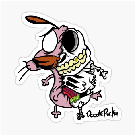 Courage The Cowardly Dog Stickers Redbubble