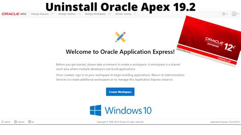 Check spelling or type a new query. How to Uninstall Oracle Apex 19.2 | 12.1 Pluggable | Windows 10 | Oracle apex, How to ...