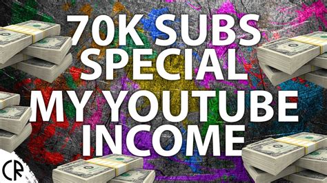 My Youtube Income 70k Subs Special Youtube