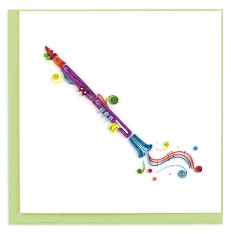 Quilled Clarinet Greeting Card In 2021 Paper Quilling Designs