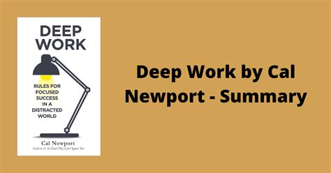 Deep Work By Cal Newport Summary Muthusblog
