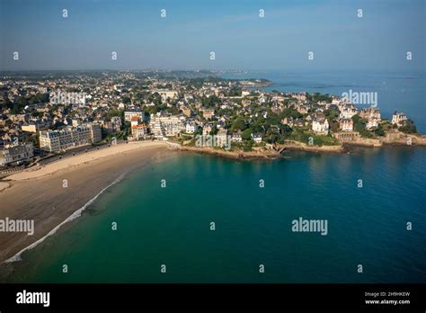 Dinard Brittany North Western France Aerial View Of The Plage De L
