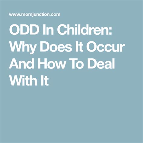 Odd In Children Why Does It Occur And How To Deal With It Crazy Kids