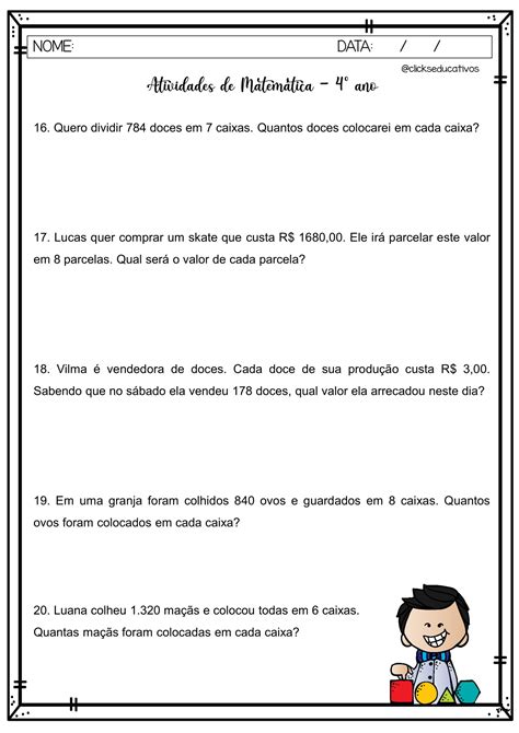 Problemas Com Multiplicação 4 Ano MODISEDU