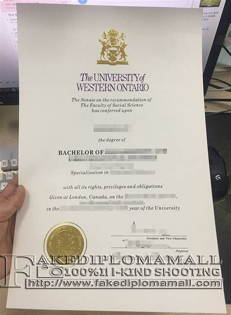 Western university delivers an academic experience second to none. The University of Western Ontario fake degree sample, buy ...