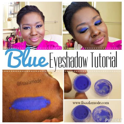 Blue Eyeshadow Tutorial Featuring A Blue Pigment In Bahama Blue By A