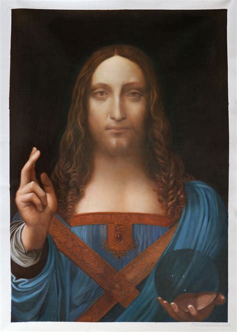 Salvator Mundi Leonardo Da Vinci Hand Painted Oil Painting Etsy