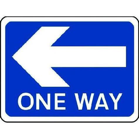One Way Arrow Left Sign Signs And Id Manutan Uk