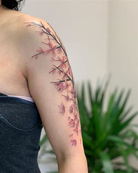 Aggregate More Than 70 Cherry Blossom Tree Tattoo On Back Ineteachers