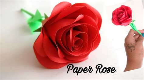 How To Make Paper Flower Rose Flower Making With Paper DIY Paper