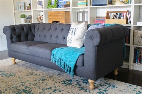 The best sofa bed in the world by highly sprung www.highlysprungsofas.co.uk. The perfect inexpensive gray tufted sofa - Lovely Etc.