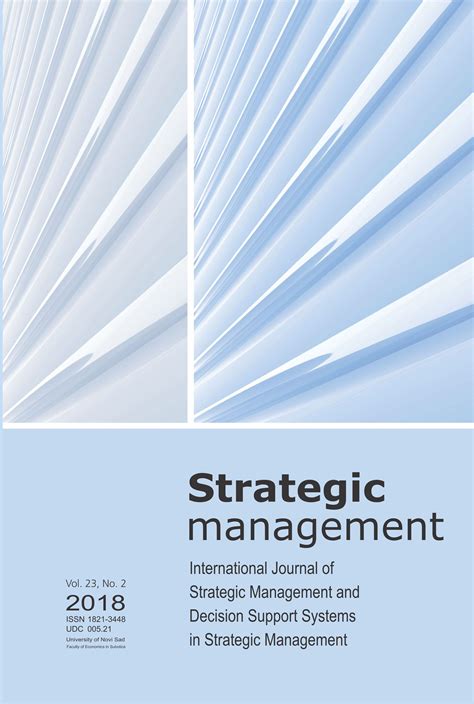 Vol 23 No 2 2018 Strategic Management Strategic Management