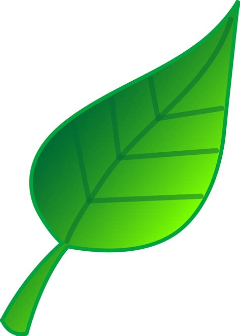 Simple Green Leaf Vector Art Free Clip Art
