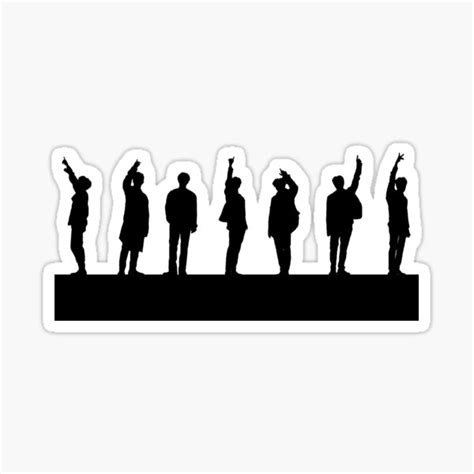 Bts Silhouette On Stage Bangtan Boys Sticker For Sale By Theredmoon