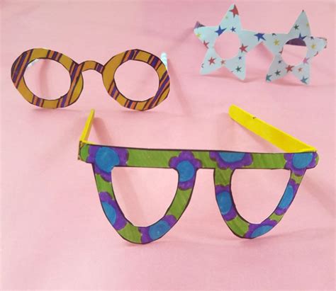 Paper Glasses Color In Pretend Glasses Craft Moms And Crafters