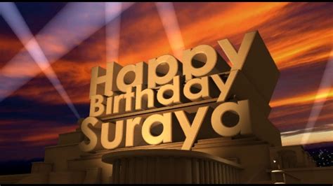 Happy Birthday Suraya Youtube