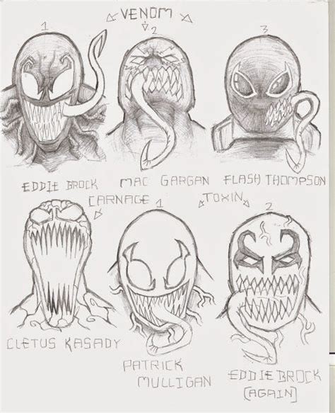 Symbiotes Humanoid Sketch Drawings Art