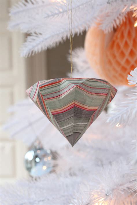 Diy Christmas Diamond Origami Ornament Coco Kelley