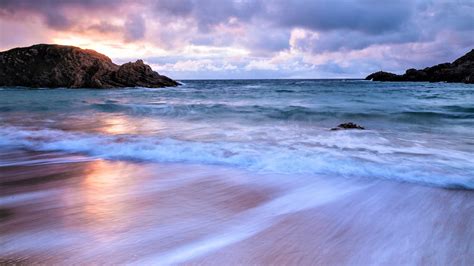 2048x1152 Beach Cloud Earth Horizon Ocean Purple Sea 2048x1152