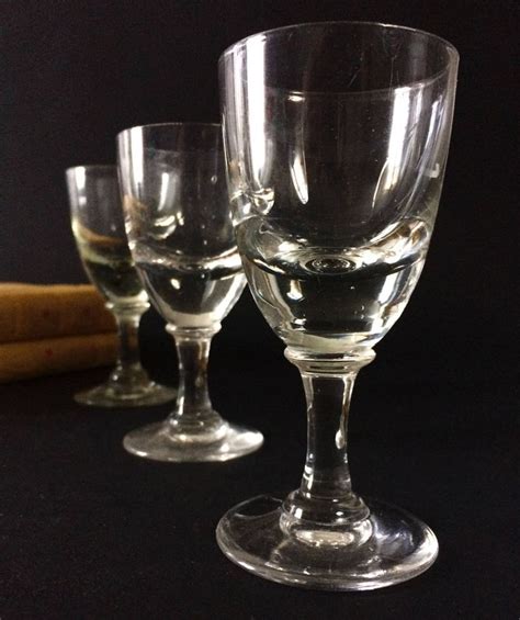3 French Vintage Liqueur Stemmed Shot Glasses Deep Based Set Etsy French Vintage Hand