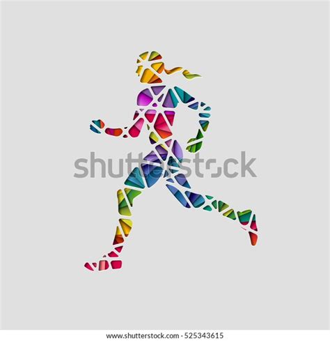 Abstract Female Runner Eps10 Vector Stock Vector Royalty Free