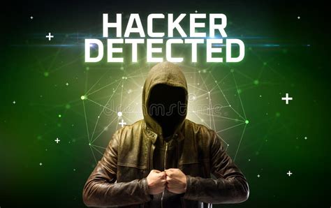 Mysterious Hacker Online Attack Concept Stock Image Image Of Online