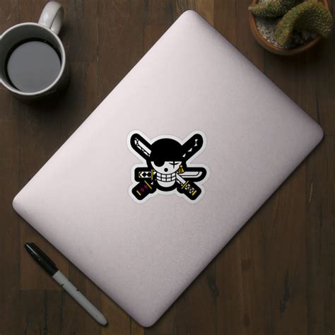 Zoro Skull Logo Pirate Hunter Zoro Sticker Teepublic
