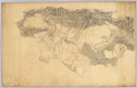 Los Angeles And San Bernardino Topography David Rumsey Historical Map
