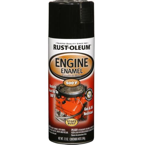 Rust Oleum Automotive 12 Oz Engine Enamel Gloss Black Spray Paint