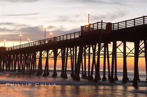 Oceanside Pier At Dusk Sunset Night California 14801