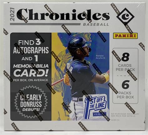 2021 Panini Chronicles Baseball 1st Off The Line Fotl Hobby Box Pristine Auction