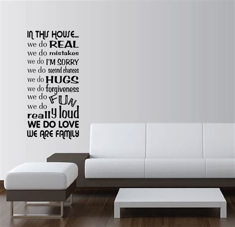 In This House We Do Vinyl Wall Quotes Sayings Word Art Lettering Decals