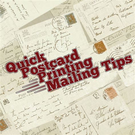 Quick Postcard Printing & Mailing Tips