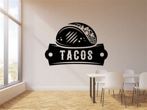 Vinyl Wall Decal Traditional Mexican Food Tasty Tacos Kitchen Stickers